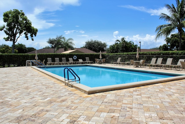 view of pool with a patio area