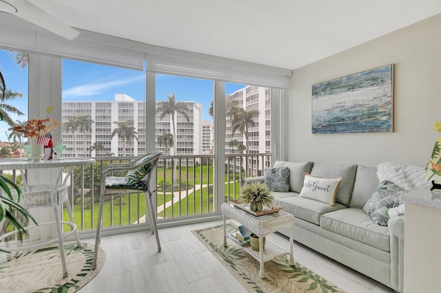 view of sunroom