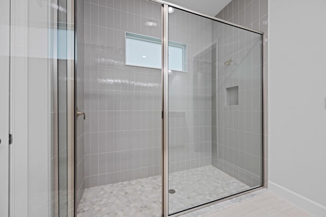 bathroom with walk in shower