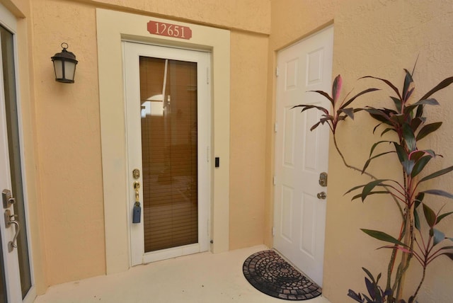 view of doorway to property