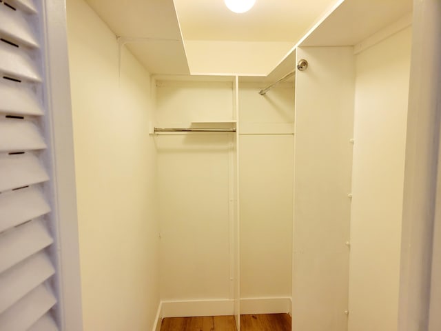 spacious closet featuring hardwood / wood-style floors