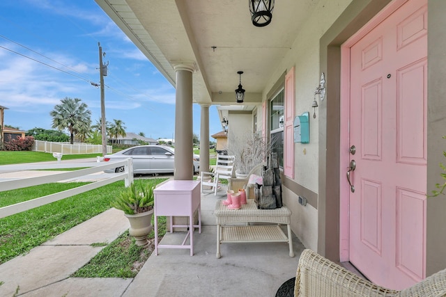 view of patio / terrace featuring a porch