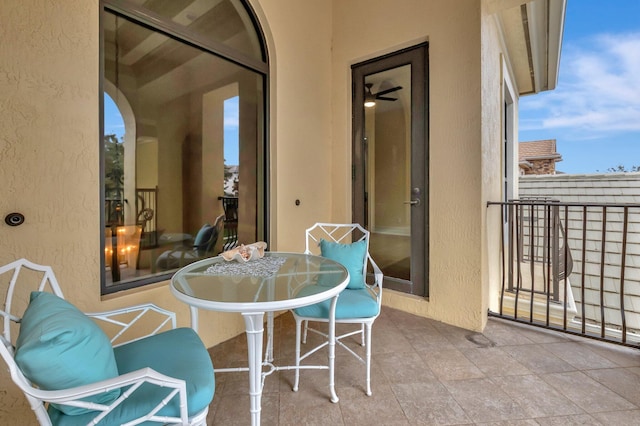 balcony with a patio