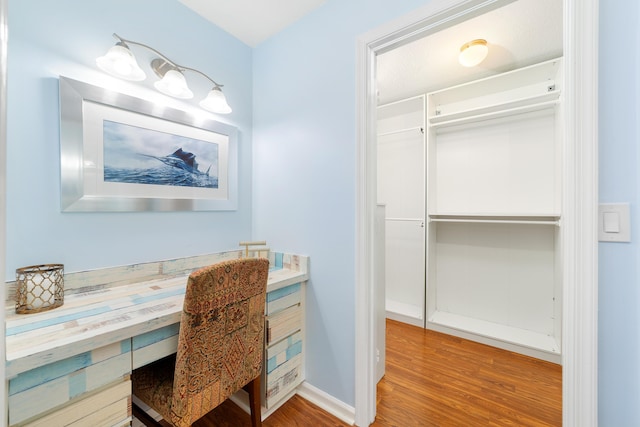 office with wood finished floors