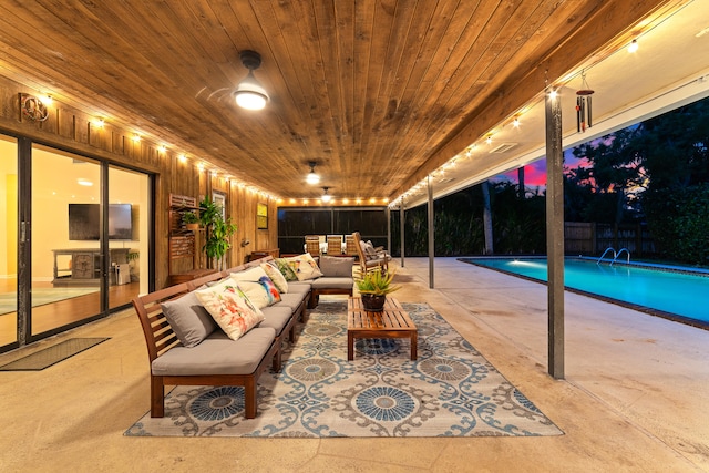 view of patio / terrace with an outdoor living space