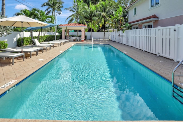 view of pool with a patio