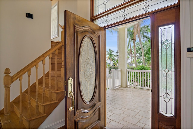 view of foyer entrance