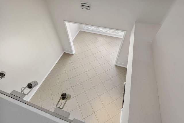 bathroom with tile patterned flooring