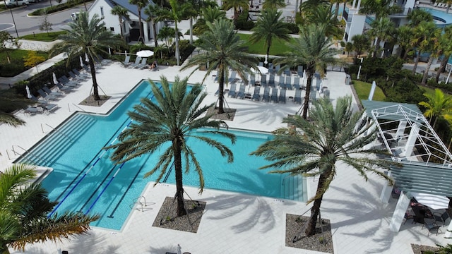 view of pool with a patio