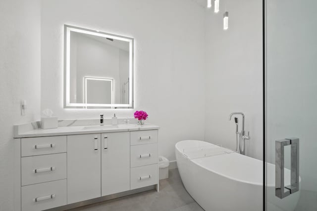 4561 Carlton Golf Dr, Lake Worth, FL 33449 - full bathroom with a freestanding tub and vanity