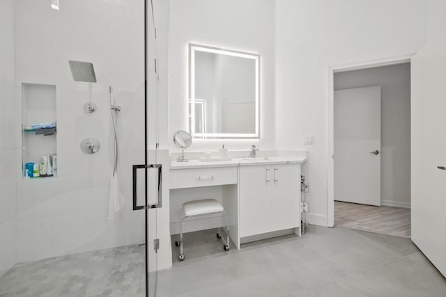 4561 Carlton Golf Dr, Lake Worth, FL 33449 - full bathroom with vanity and a walk in shower