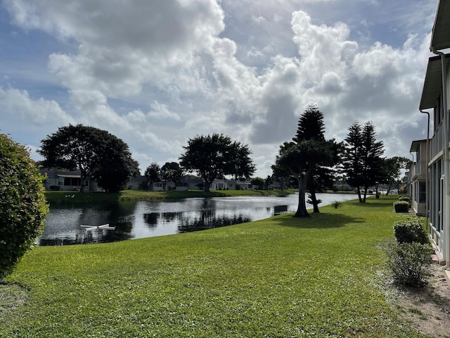 34 Brittany Unit A, Delray Beach, FL 33446 - view of yard featuring a water view