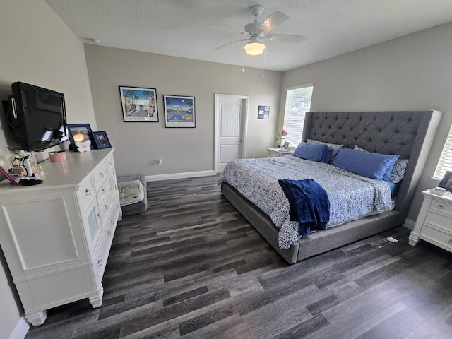 1892 SW Altman Ave, Port Saint Lucie, FL 34953 - bedroom featuring baseboards, ceiling fan, and dark wood finished floors