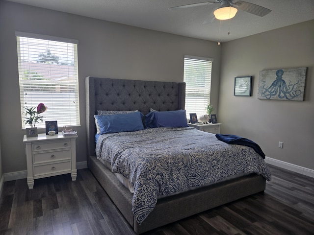 1892 SW Altman Ave, Port Saint Lucie, FL 34953 - bedroom featuring baseboards, ceiling fan, and wood finished floors