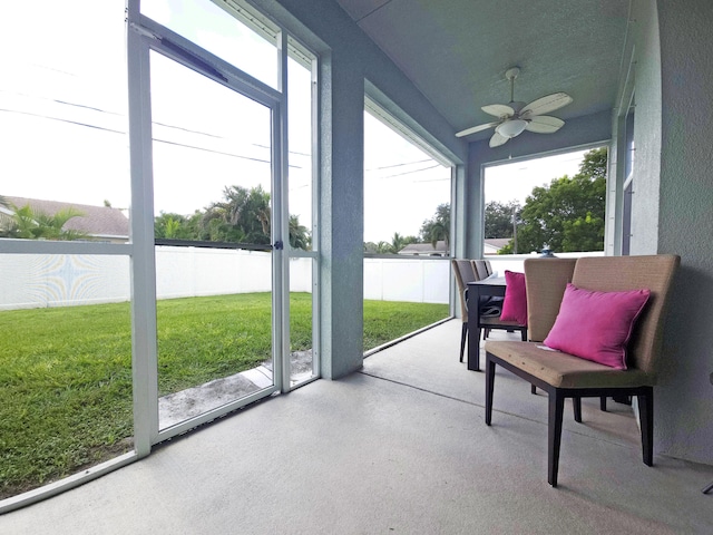 1892 SW Altman Ave, Port Saint Lucie, FL 34953 - sunroom featuring ceiling fan