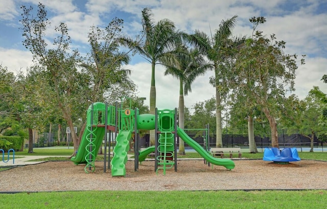 view of play area