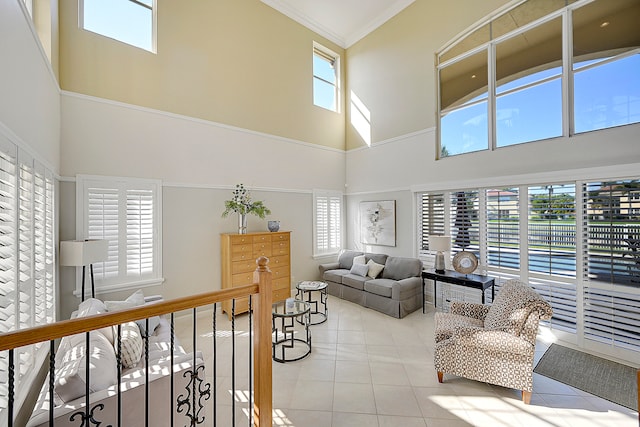 living room with plenty of natural light