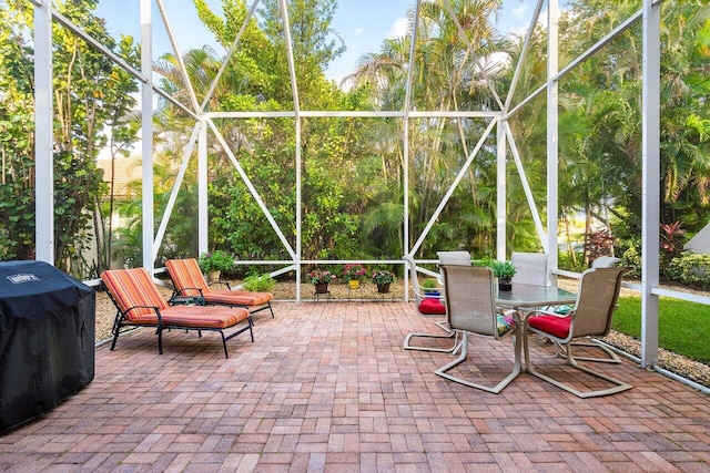 view of sunroom