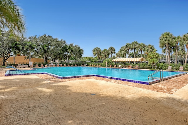 view of pool with a patio area