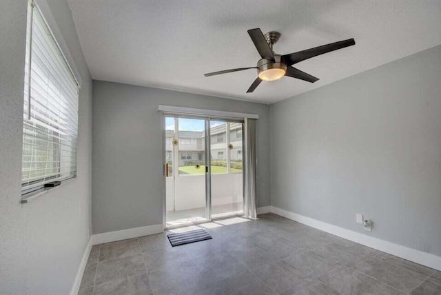 632 Monaco N, Delray Beach, FL 33446 - spare room with ceiling fan and baseboards