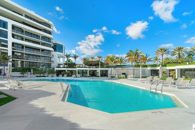 view of pool with a patio