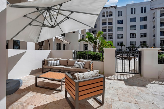 view of patio / terrace with an outdoor hangout area