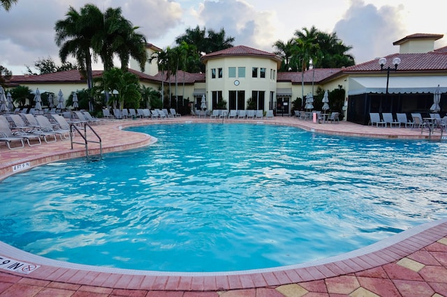 view of pool with a patio area