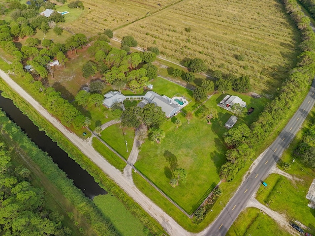 bird's eye view featuring a rural view