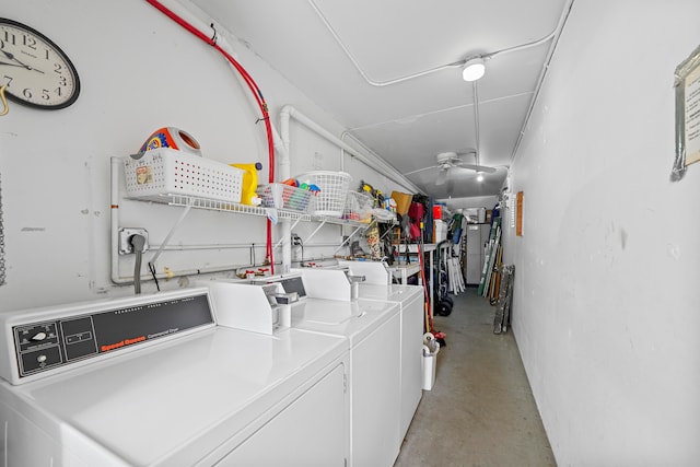 laundry room with separate washer and dryer