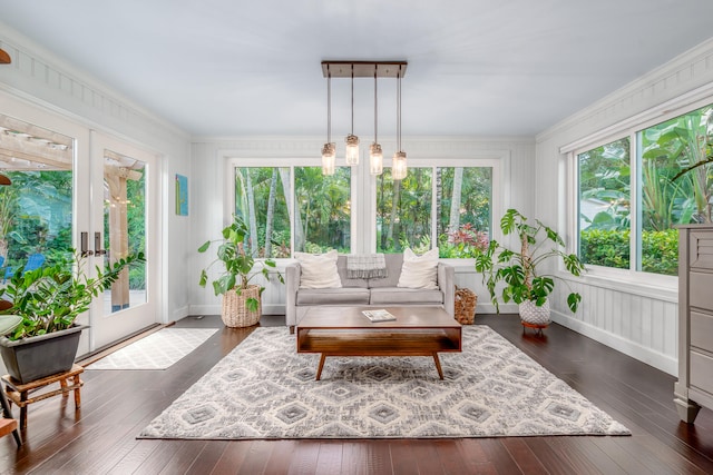 sunroom featuring plenty of natural light