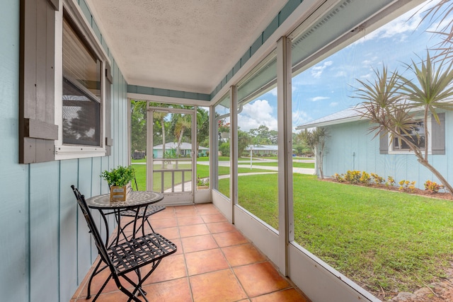 view of sunroom