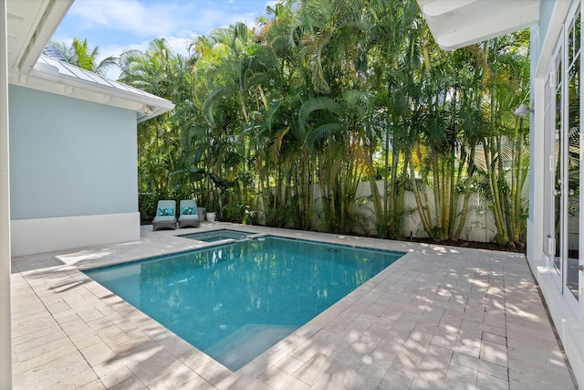 view of pool with a patio area