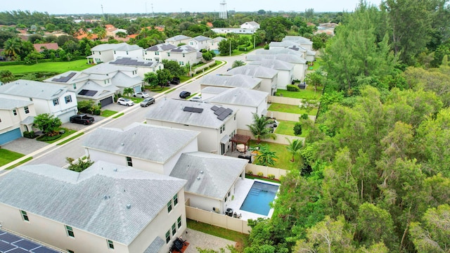aerial view featuring a residential view