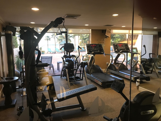 view of workout area