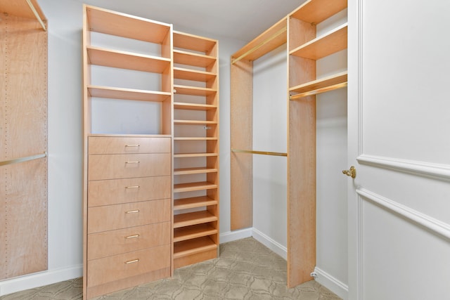 view of walk in closet