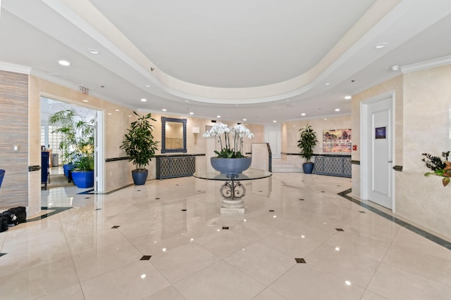 570 Ocean Dr Unit 1302, Juno Beach, FL 33408 - common area with recessed lighting and crown molding