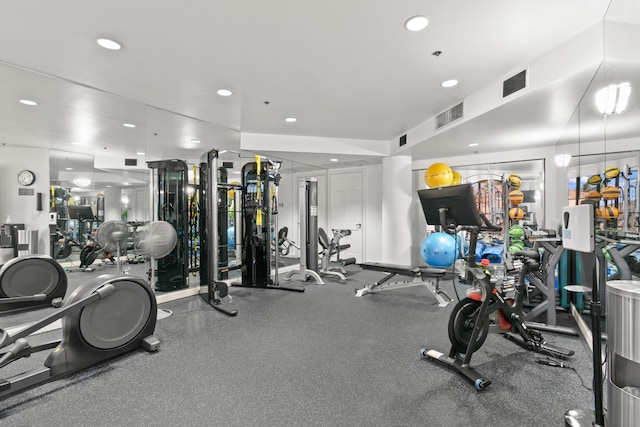 570 Ocean Dr Unit 1302, Juno Beach, FL 33408 - gym featuring recessed lighting