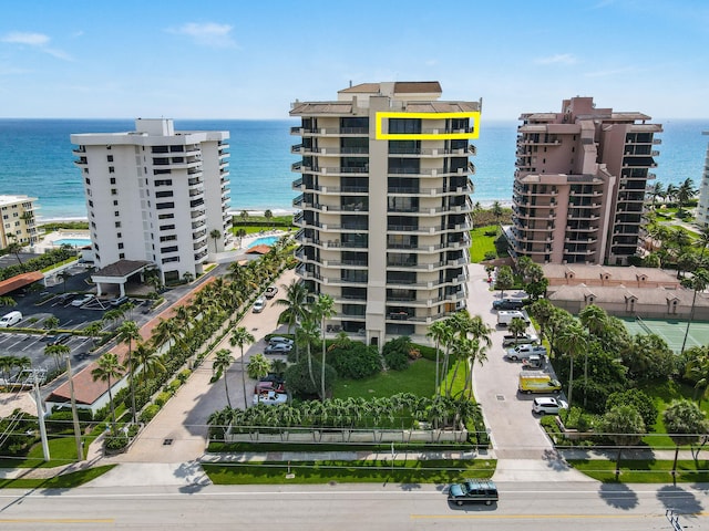 view of property with a water view