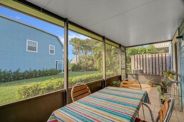 sunroom featuring a wealth of natural light