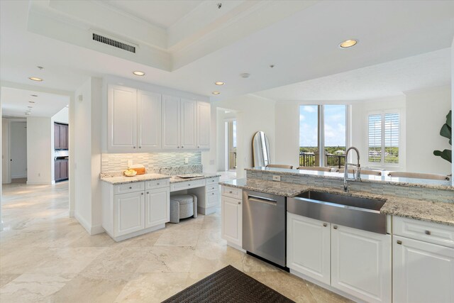 living area featuring wine cooler and bar area