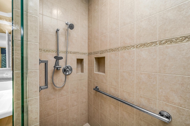 bathroom with walk in shower