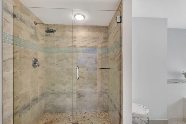 bathroom with walk in shower