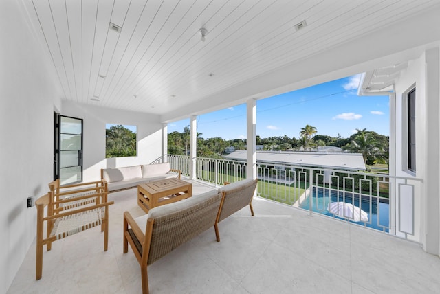 view of sunroom