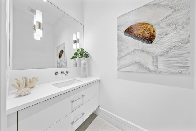 bathroom with vanity