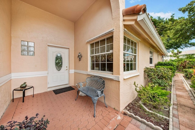 view of doorway to property