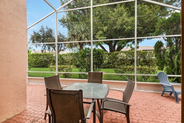 view of sunroom / solarium