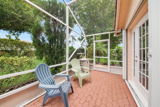 view of sunroom