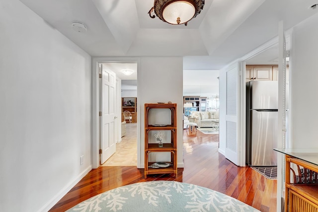 hallway featuring hardwood / wood-style flooring