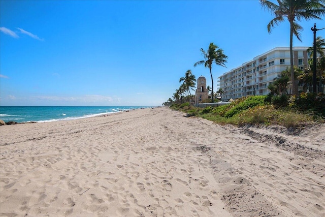 water view featuring a beach view