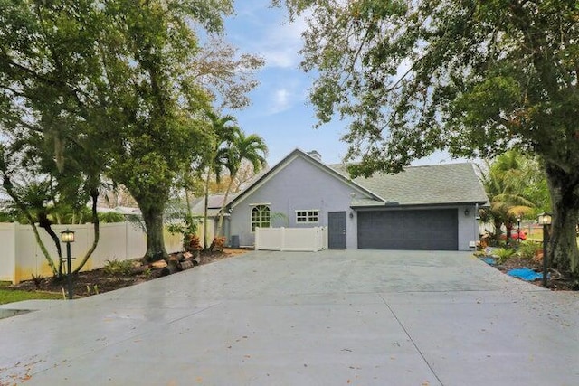 view of front facade with a garage